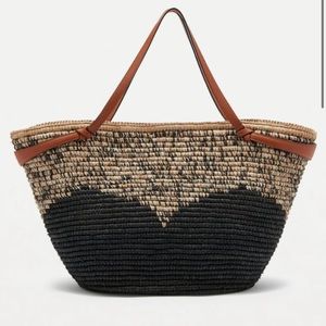 Ulla Johnson 
Mallorca Mélange Raffia Carryall  new with tag